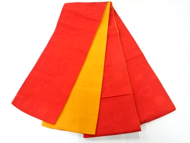  水玉模様織出し半幅帯